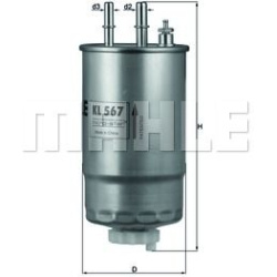 Filtras kuro diesel
                                MAHLE                                                KL567, MAHLE, KL567,
