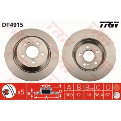 stabdžių diskas (1vnt)
                                TRW                                                DF4915, TRW, DF49