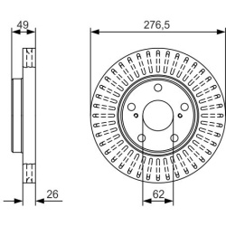 stabdžių diskas (1vnt)
                                BOSCH                                0986479A62, BOSCH, 0986479A62, 