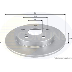 Stabdžių diskas (1VNT), galinis
                                COMLINE                                ADC01145, COMLINE, A