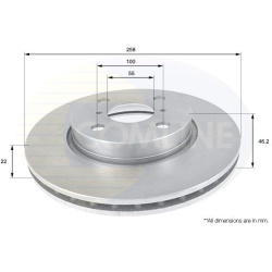 Stabdžių diskas (1VNT), priekis
                                COMLINE                                                ADC0