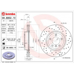 stabdžių diskas (1vnt) XTRA LINE - Xtra
                                BREMBO                                             