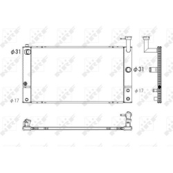 Aušinimo radiatorius
                                NRF                                53747, NRF, 53747, auto detalė