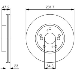 stabdžių diskas (1vnt)
                                BOSCH                                0986479S47, BOSCH, 0986479S47, 
