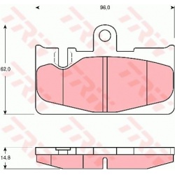 stabdžių trinkelių rinkinys, diskinis stabdys
                                TRW                                         