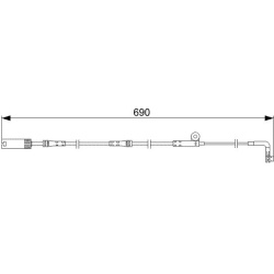 įspėjimo kontaktas, stabdžių trinkelių susidėvėjimas
                                BOSCH                            