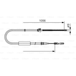 Trosas, stovėjimo stabdys
BOSCH 1987482125, B