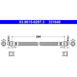 stabdžių žarnelė
                                ATE                                83.8615-0297.3, ATE, 838615-02973, au