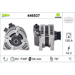 kintamosios srovės generatorius VALEO ORIGINS NEW OE TECHNOLOGY
                                                446537, VALE