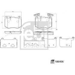 stabdžių trinkelių rinkinys, diskinis stabdys
                                FEBI BILSTEIN                               