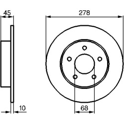 stabdžių diskas (1vnt)
                                BOSCH                                0986479B64, BOSCH, 0986479B64, 
