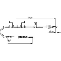 trosas, stovėjimo stabdys
                                BOSCH                                1987482908, BOSCH, 1987482908