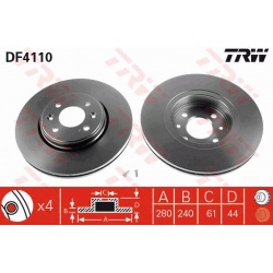 stabdžių diskas (1vnt)
                                TRW                                                DF4110, TRW, DF41