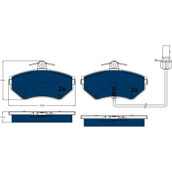 stabdžių trinkelių rinkinys, diskinis stabdys ELECTRIC BLUE
                                TRW                           