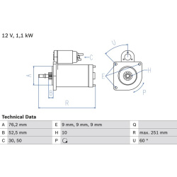 Starteris
                                BOSCH                                0986016750, BOSCH, 0986016750, auto detalė