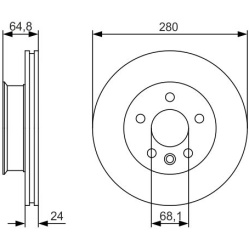 stabdžių diskas (1vnt)
                                BOSCH                                0986479S80, BOSCH, 0986479S80, 