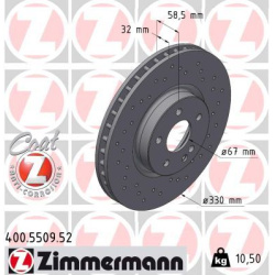 stabdžių diskas (1vnt) SPORT Z
                                ZIMMERMANN                                400.5509.52, Nenur