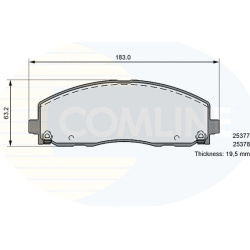 Stabdžių kaladėlės priekinės
                                COMLINE                                                CBP3