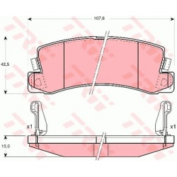 stabdžių trinkelių rinkinys, diskinis stabdys COTEC
                                TRW                                   
