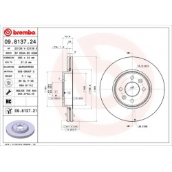 stabdžių diskas (1vnt) PRIME LINE - UV Coated
                                BREMBO                                       