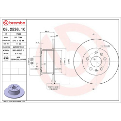 stabdžių diskas (1vnt) PRIME LINE
                                BREMBO                                                08.
