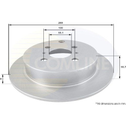 Stabdžių diskas (1VNT), galinis
                                COMLINE                                ADC01104, COMLINE, A