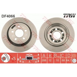 stabdžių diskas (1vnt)
                                TRW                                                DF4066, TRW, DF40