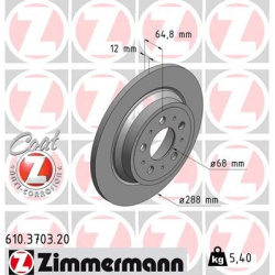 Stabdžių diskas COAT Z
                                ZIMMERMANN                                                610.3703.2