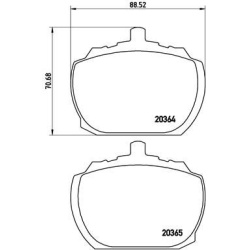 stabdžių trinkelių rinkinys, diskinis stabdys PRIME LINE
                                BREMBO                           