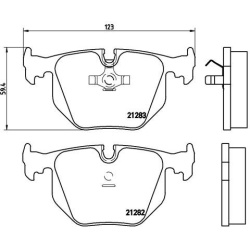 stabdžių trinkelių rinkinys, diskinis stabdys PRIME LINE
                                BREMBO                           