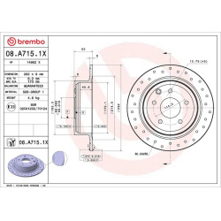 stabdžių diskas (1vnt) XTRA LINE - Xtra
                                BREMBO                                             