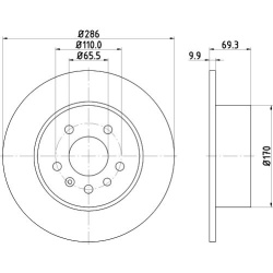 stabdžių diskas (1vnt) PRO
                                HELLA                                8DD 355 104-701, Nenurodyta