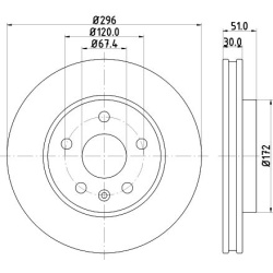 stabdžių diskas (1vnt) PRO High Carbon
                                HELLA                                8DD 355 129-081