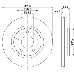 stabdžių diskas (1vnt) PRO
                                HELLA                                8DD 355 117-321, Nenurodyta