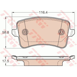 stabdžių trinkelių rinkinys, diskinis stabdys COTEC
                                TRW                                   