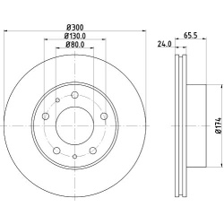 stabdžių diskas (1vnt) PRO High Carbon
                                HELLA                                8DD 355 127-821