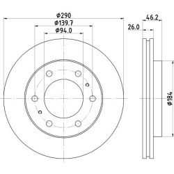 stabdžių diskas (1vnt) PRO
                                HELLA                                8DD 355 118-631, Nenurodyta