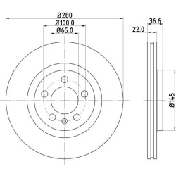 stabdžių diskas (1vnt) PRO High Carbon
                                HELLA                                8DD 355 127-301