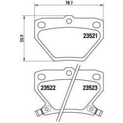 stabdžių trinkelių rinkinys, diskinis stabdys PRIME LINE
                                BREMBO                           