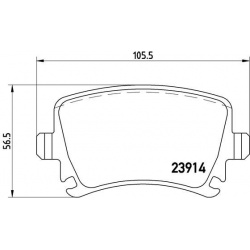 stabdžių trinkelių rinkinys, diskinis stabdys PRIME LINE
                                BREMBO                           