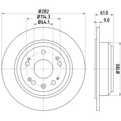 stabdžių diskas (1vnt) PRO
                                HELLA                                8DD 355 119-041, Nenurodyta