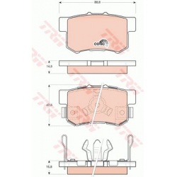stabdžių trinkelių rinkinys, diskinis stabdys COTEC
                                TRW                                   