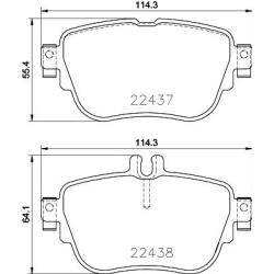stabdžių trinkelių rinkinys, diskinis stabdys
                                HELLA                                       