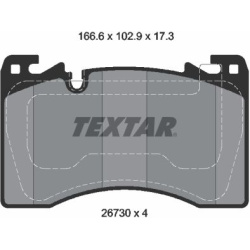 stabdžių trinkelių rinkinys, diskinis stabdys
                                TEXTAR                                      