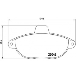 Stabdžių trinkelių rinkinys, diskinis stabdys PRIME LINE
                                BREMBO                           