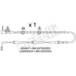įspėjimo kontaktas, stabdžių trinkelių susidėvėjimas
METELLI
