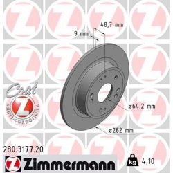 stabdžių diskas (1vnt) COAT Z
                                ZIMMERMANN                                280.3177.20, Nenuro