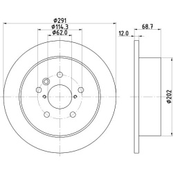 stabdžių diskas (1vnt) PRO
                                HELLA                                8DD 355 112-421, Nenurodyta