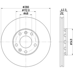stabdžių diskas (1vnt)
                                HELLA                                                8DD 355 113-321