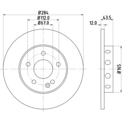 stabdžių diskas (1vnt) PRO
                                HELLA                                8DD 355 102-951, Nenurodyta
